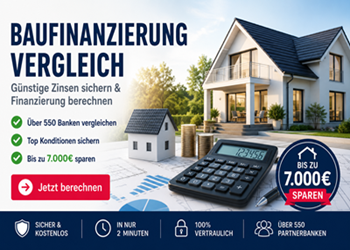 Baufinanzierung online vergleichen und günstige Zinsen berechnen