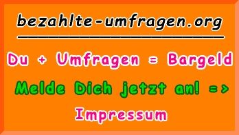 Impressum bezahlte Umfragen Deutschland