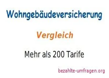 Wohngebäudeversicherung Vergleich bei Bezahlte-Umfragen.org