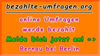 bezahlte Umfragen in Bernau bei Berlin