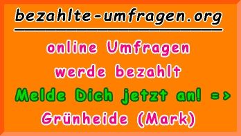 bezahlte Umfragen in Grünheide (Mark)