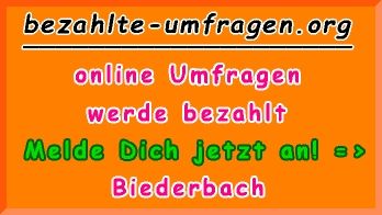 bezahlte Umfragen in Biederbach