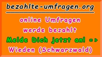 bezahlte Umfragen in Wieden (Schwarzwald)