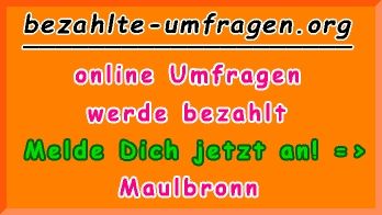 bezahlte Umfragen in Maulbronn