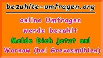 bezahlte Umfragen in Warnow (bei Grevesmühlen)
