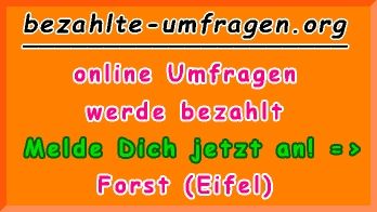bezahlte Umfragen in Forst (Eifel)