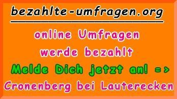 bezahlte Umfragen in Cronenberg bei Lauterecken